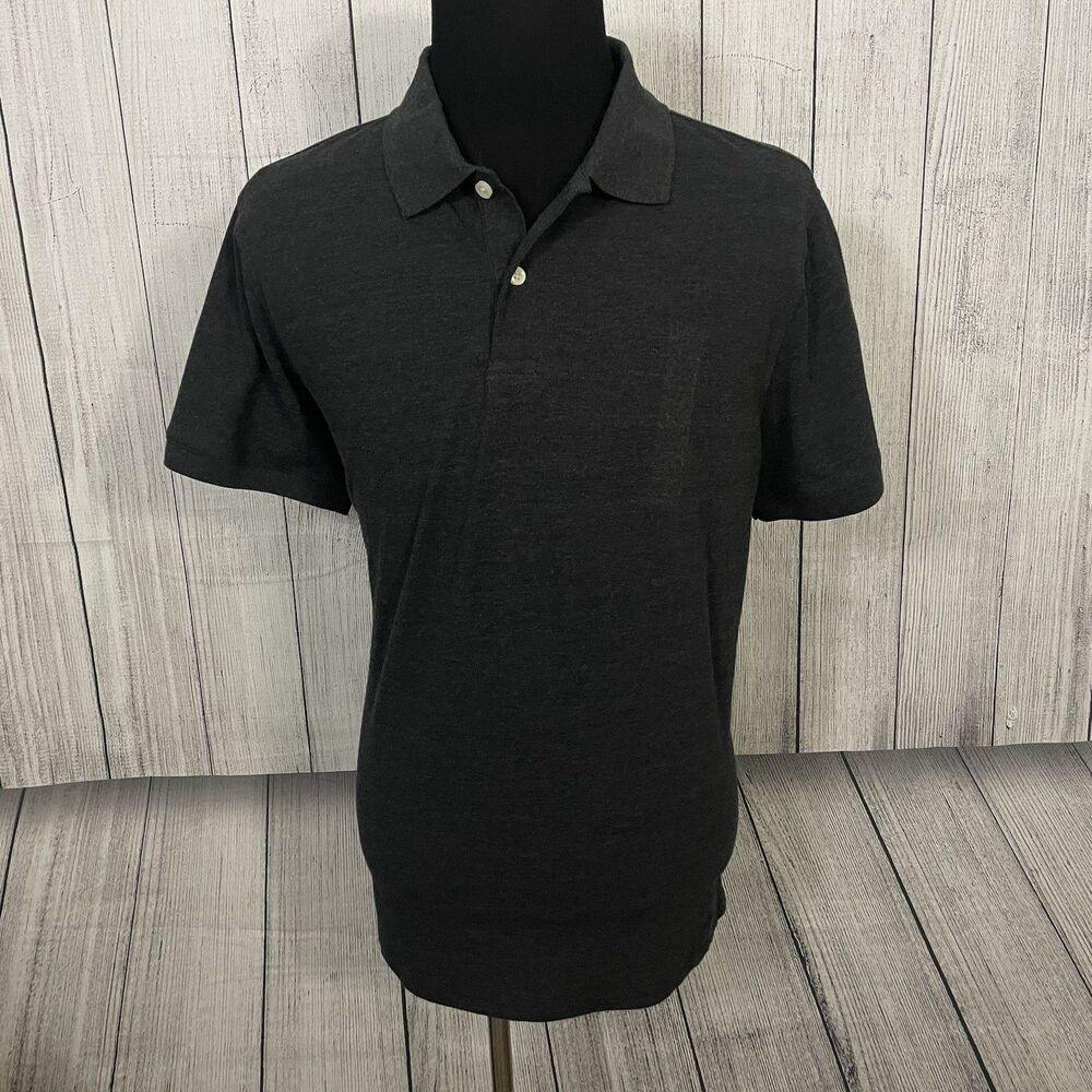 Goodfellow & Co. Mens XL Dark Gray Short Sleeve Loring Polo Shirt Casual Comfort
